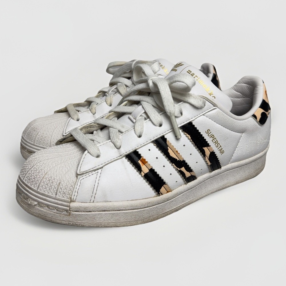 Adidas Womens Marimekko Superstar II H04076 White Shell toe Shoes Sneakers 6.5